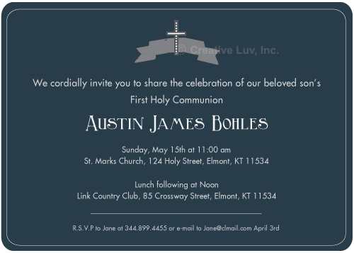 Sprunce Communion Invitation