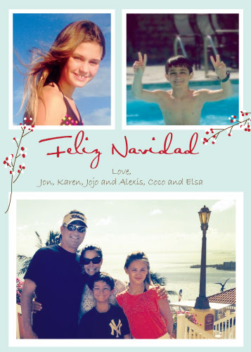 Feliz Navidad Holiday Flat Photo Card