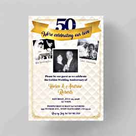 Celebrating Love Anniversary Flat Invitation