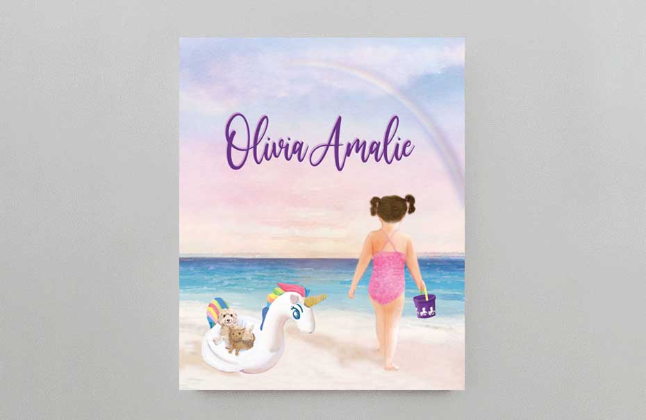 Girl at the Beach Art Print