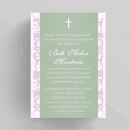 Adorning Christening Baptism Invitation