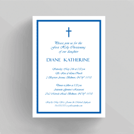 Classic Baptism Christening Invitation