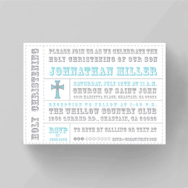 Joy Christening Baptism Invitation