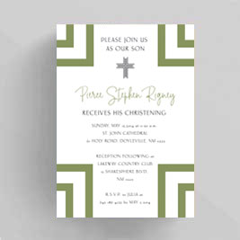 Lattice Baptism Christening Invitatio