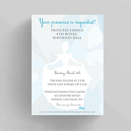 Cinderella and Glass Slipper Birthday Invitation