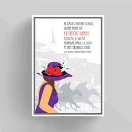 Kentucky Derby Lady Nightout Party Invitation