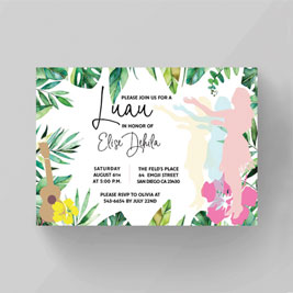 Luau Hula Dancer Party Invitation