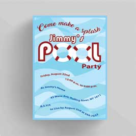 Pool Lifesaver Party Invitation