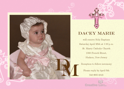 Bella Baby Baptism Invitation