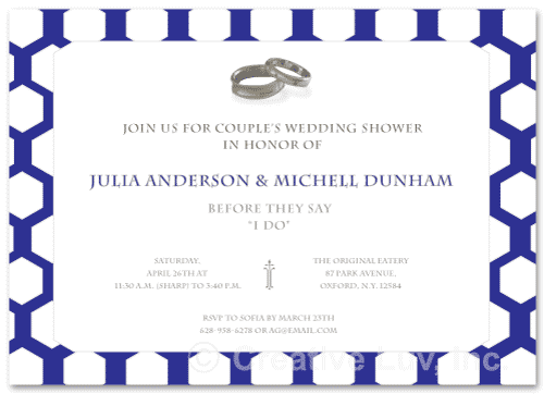 Blue Maira Bridal Shower Invitation