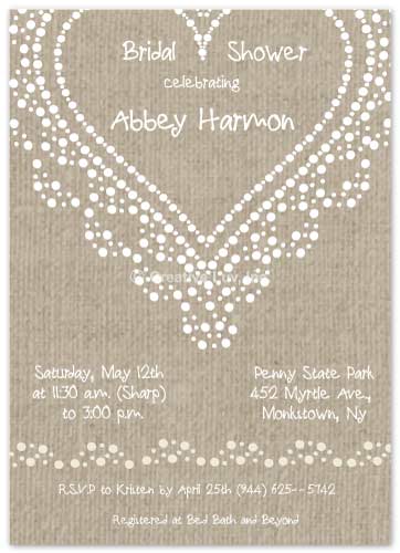 Heart Embellishment Invitation