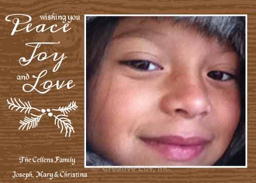 Rustic Peace Flat Photo Card