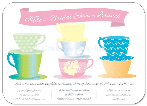 Tea Cups Bridal Shower Invitation