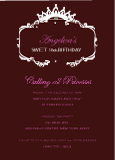 Tiara Theme Invitation